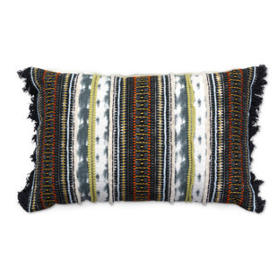  Cotton Striped Lumbar Pillow