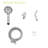 Hand Shower With 7 Settings - Large 4.7-Inch Head, Stainless Steel Hose, Adjustable Angle Holder For Comfort Showering 7 Big Head Gel Nozzle, 59-Inch Comfortable Bathing-121077191