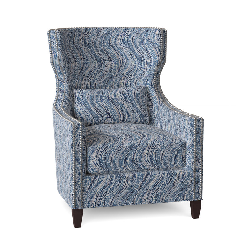Corbin Wingback Chair, Olivia Blue