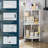 Consumest 3-Tier Corner Shower Caddy Stand With Adjustable Feet, No-Swing Design, Soap Holder And 4 Hooks For Bathroom Storage Organization-1658568749