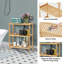 Étagère de rangement à 3 niveaux en bambou pour étagères de rangement pour toilette, étagères pour salle de bain, salon, cuisine