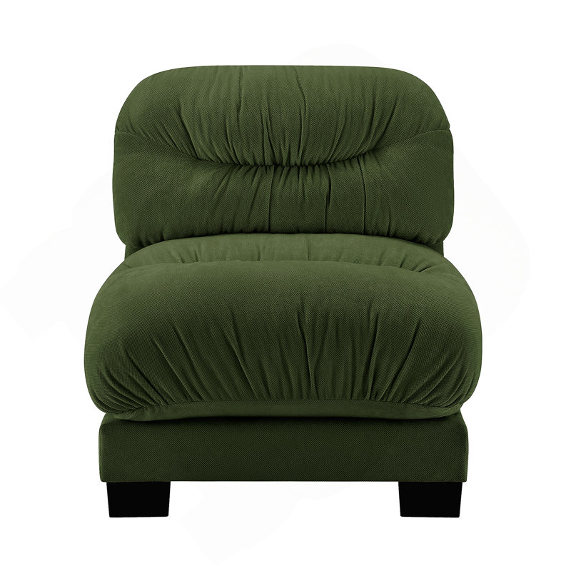 Canapé sans accoudoirs en chenille - vert, Vert
