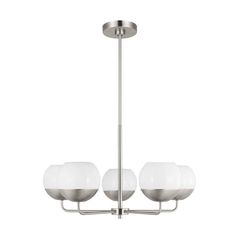 Alvin 5 - Light Chandelier, Brushed Nickel
