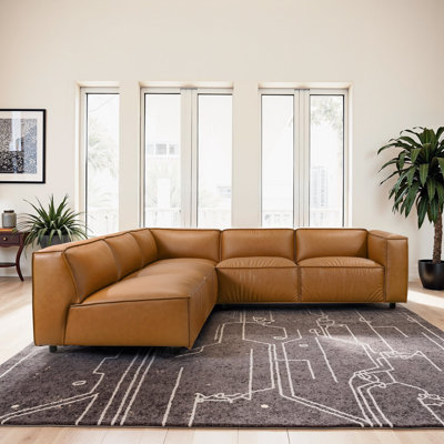 Canapé modulaire en cuir Findlay