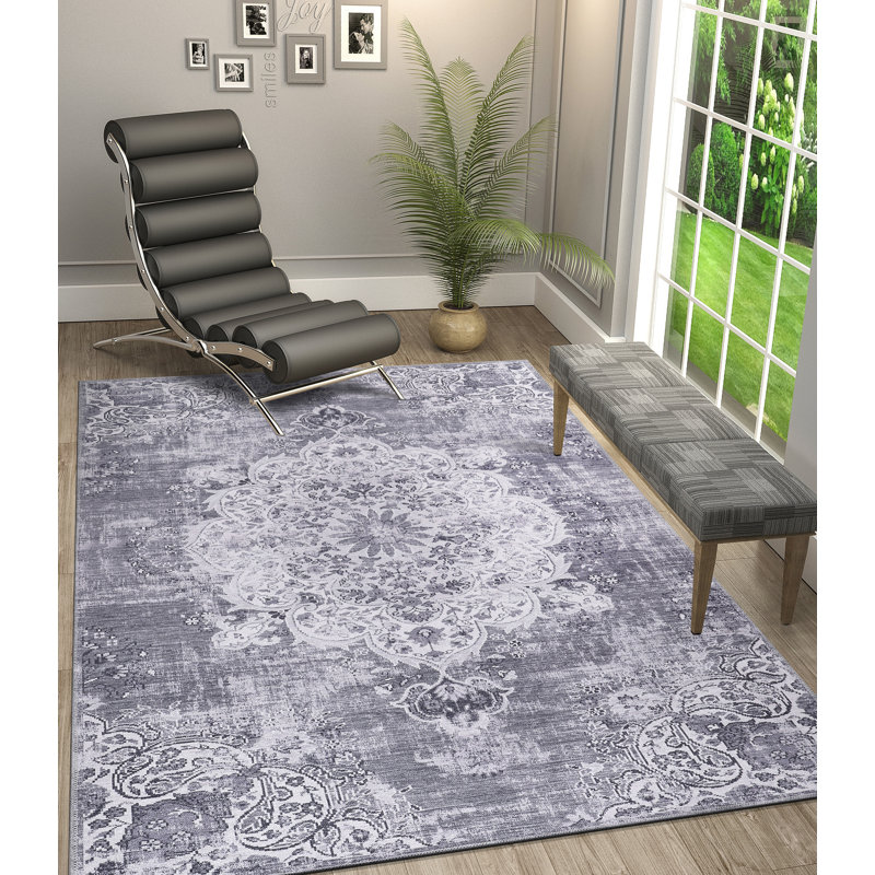 Tapis oriental gris Koressa, Rectangle 3 pi 3 po x 5 pi
