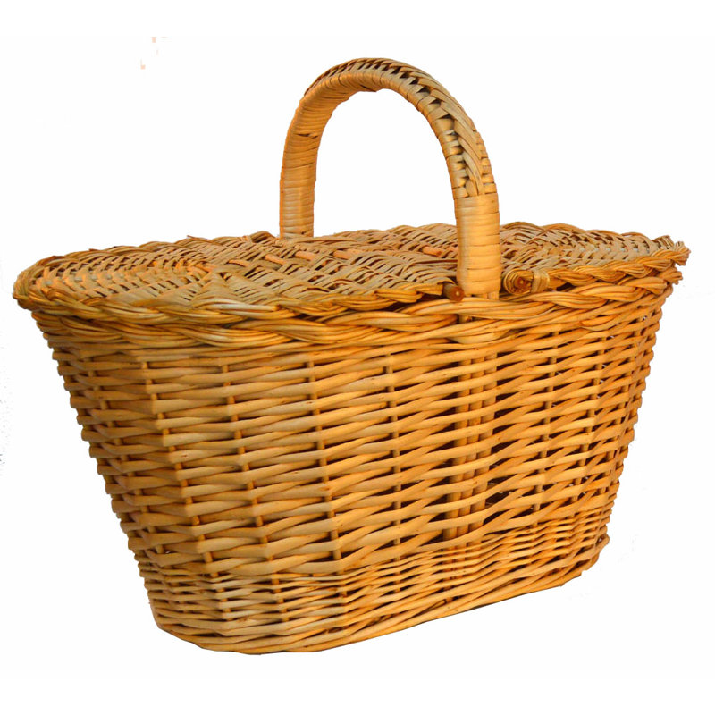 August Grove Wicker Decorative Basket, 26 cm H x 51 cm W x 29 cm D, Natural