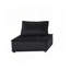 Ensemble de 2 chaises longues sans accoudoirs en velours noir Anna