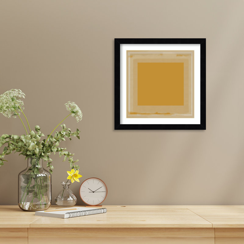 «Pastel Geometric 10» par Pearlstein, impression sur bois encadrée, H 13 po x l 13 po, Noir Svelte