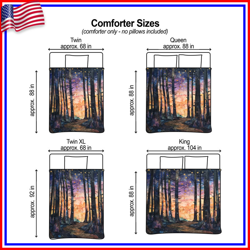 Forest Path Stars Comforter, Twin