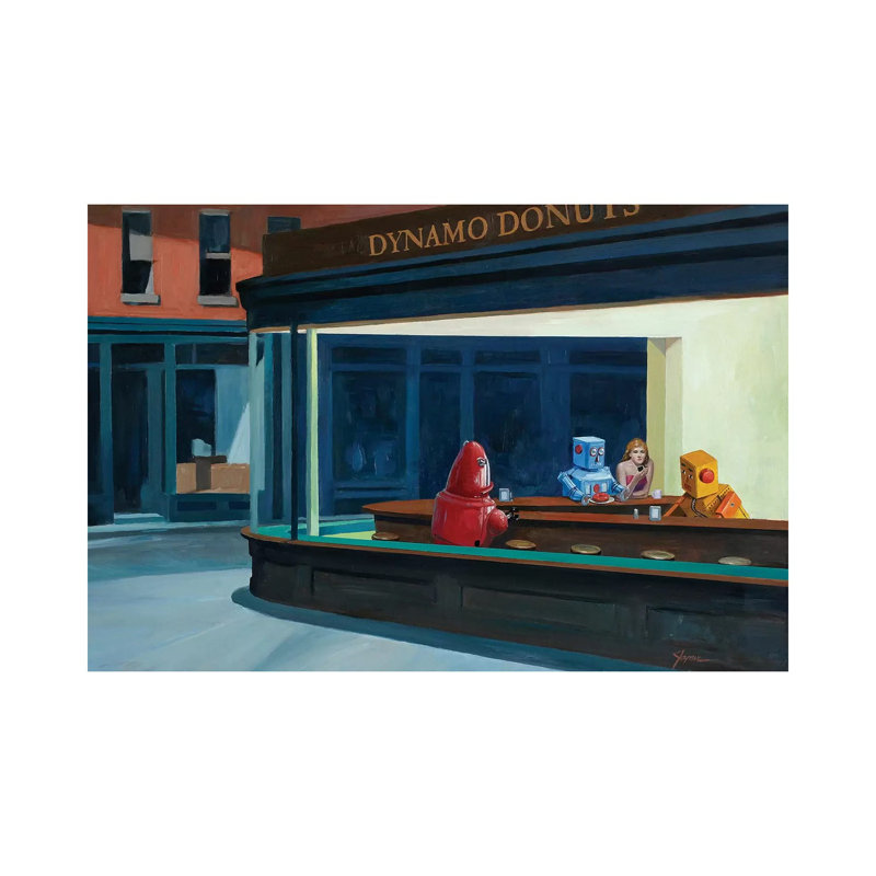 Robo Hawks by Eric Joyner - Wrapped Canvas Print, 101.6 cm H x 66.04 cm W x 1.91 cm D