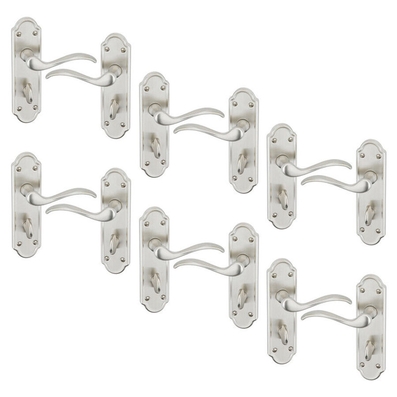 Door Handle, Satin Nickel