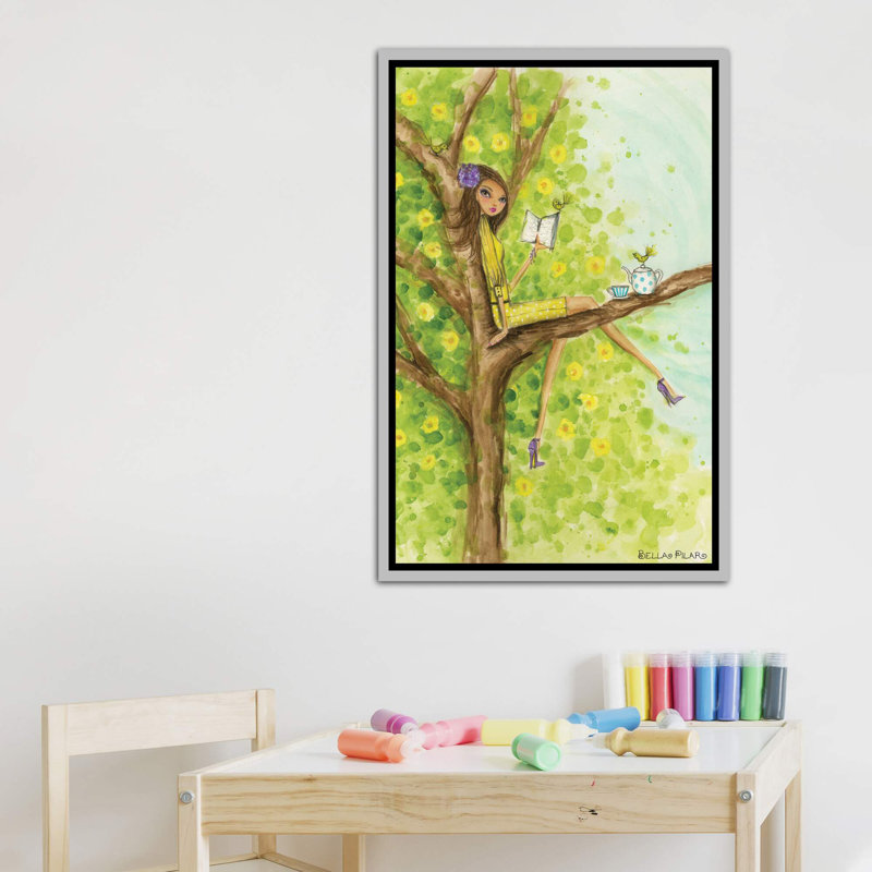 Springtime at Summerside #3 Art, 26" H x 18" W x 1.5" D, Silver Framed Canvas