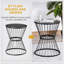 Table d'appoint de jardin en acier de 16 po Outsunny, table de bout de jardin avec sablier, table d'appoint pour l'extérieur et l'intérieur