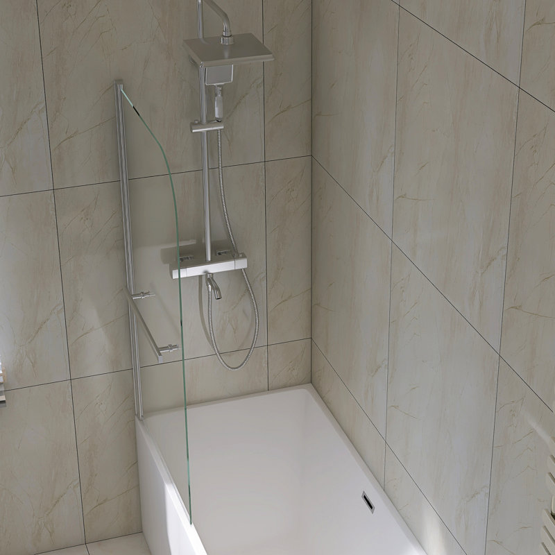Panneau de douche en verre trempé sans cadre 31 "X55"