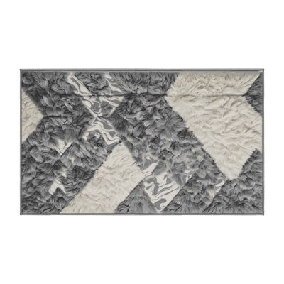 Silky Soft Plush Gray Area Rug