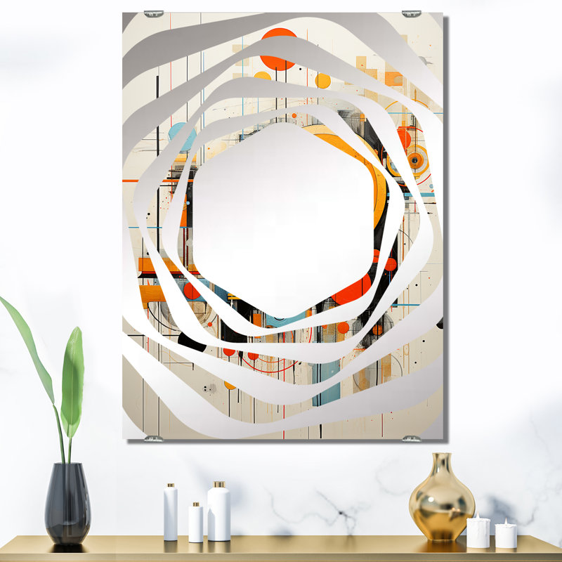 Miroir mural Kernan - Collages abstraits MIR131674, 40 po x 30 po