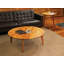 Sage Round Coffee Table With Wood Legs-500551268