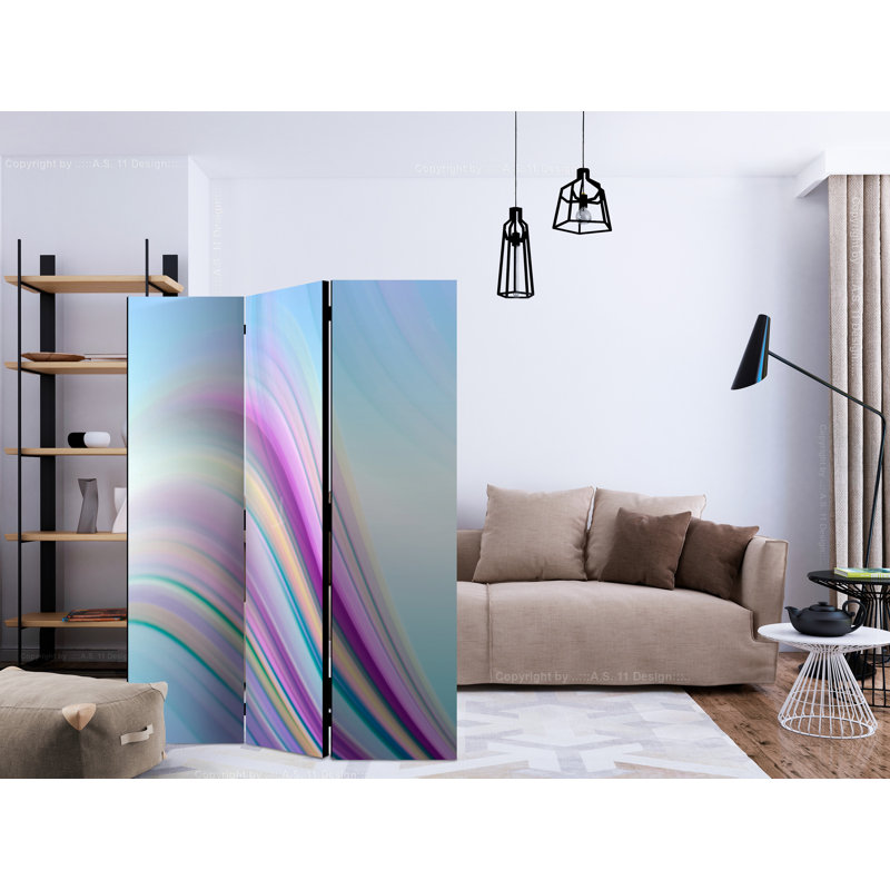 Haby 135cm W x 172cm H 3 - Panel Solid Wood Folding Room Divider
