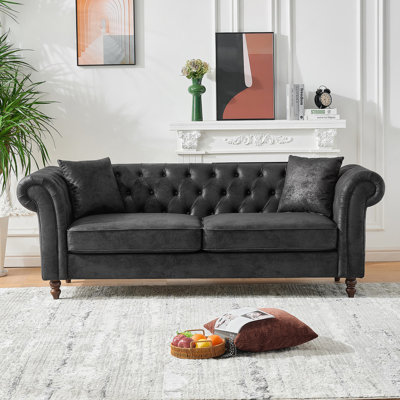 Canapé en tissu 83 po Chesterfield