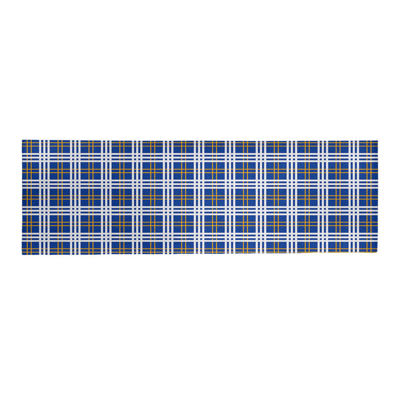 Tapis à carreaux bleu, Tapis de couloir 2 pi 6 po x 8 pi