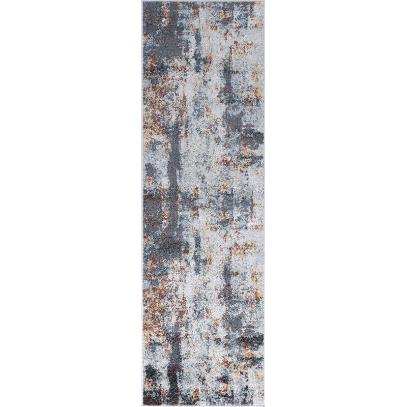 Tapis beige / gris Almonzo, Tapis de couloir 2 pi 3 po x 7 pi 3 po