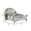 Lit Antoine, simili cuir blanc sculpté victorien, blanc antique-107417439