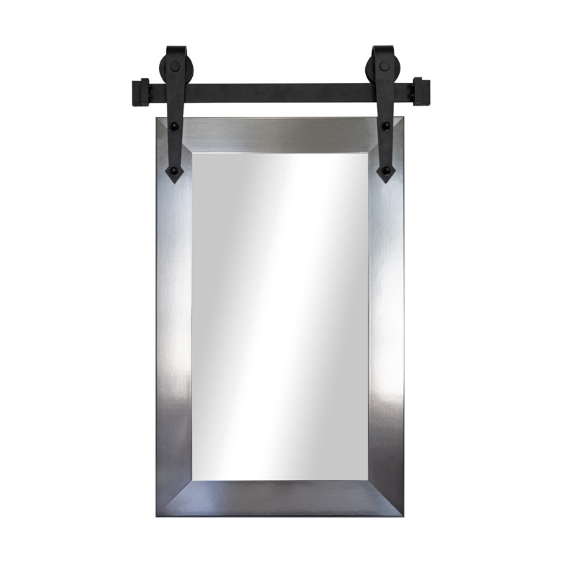 Miroir d'appoint Rayne, 32 po x 20 po, Argent