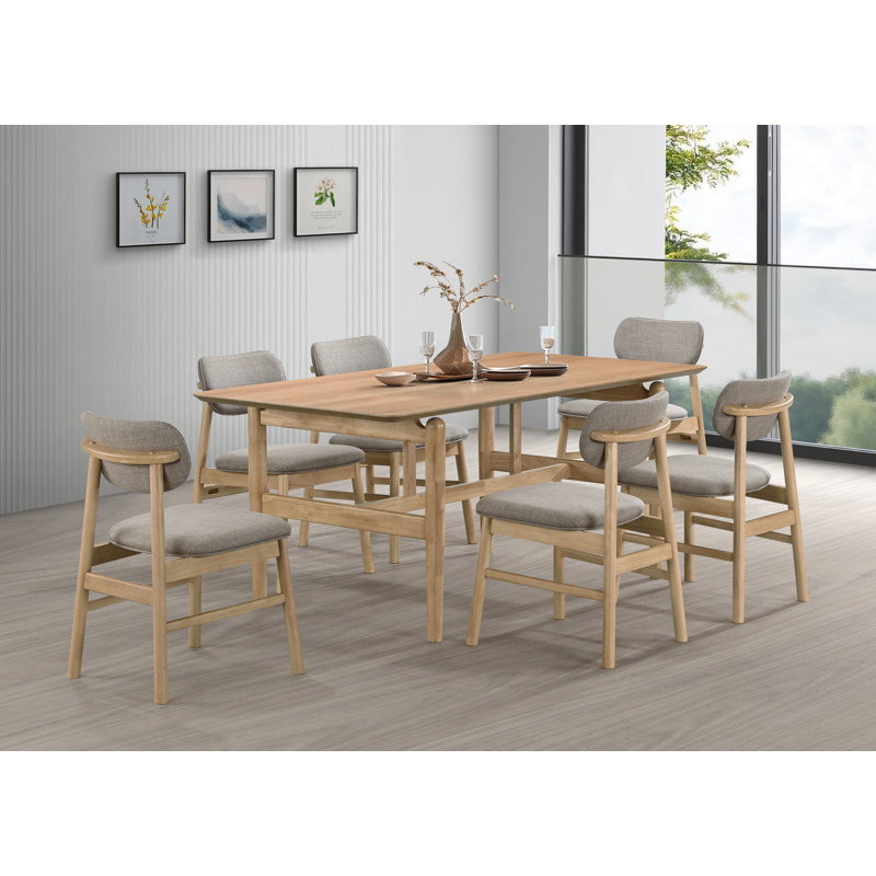 Ensemble de salle à manger Hudson, 7 pièces : table, 6 chaises, Brown