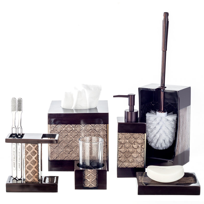 Ensemble d'accessoires de salle de bain 6 pièces Dahlia