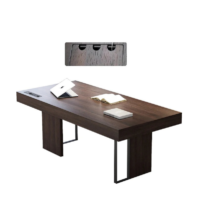 Najia Executive Desk, Brown, 75cm H x 200cm W x 80cm D