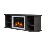 Kenai 72" Slim TV Stand with Electric Fireplace by Real Flame