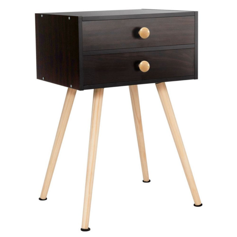 Table de chevet 2 tiroirs Craigory
