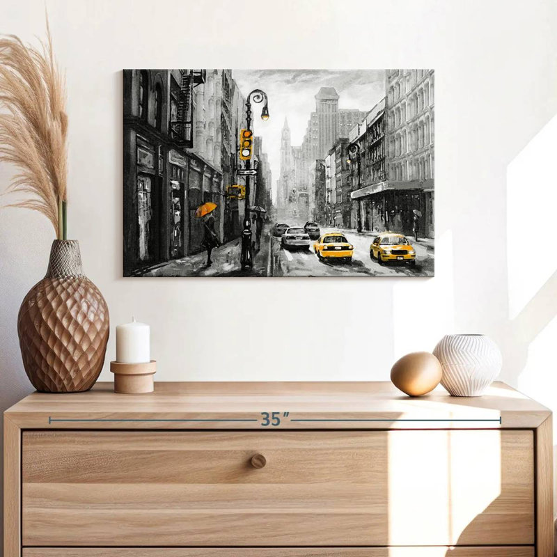 Sireci NYC Yellow Pop, 16" H x 24" W