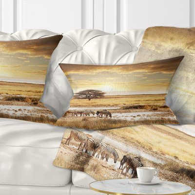 Coussin lombaire d’eau potable zèbres
