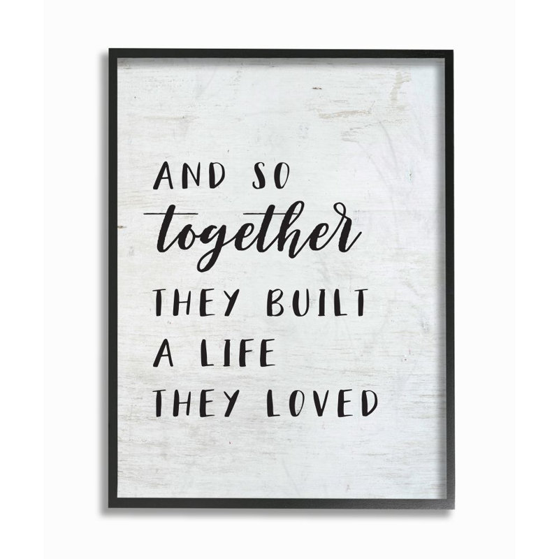 «Together Home Family Inspirational Word on Wood Texture Design», impression sur toile, H 20 po x l 16 po x P 1,5 po