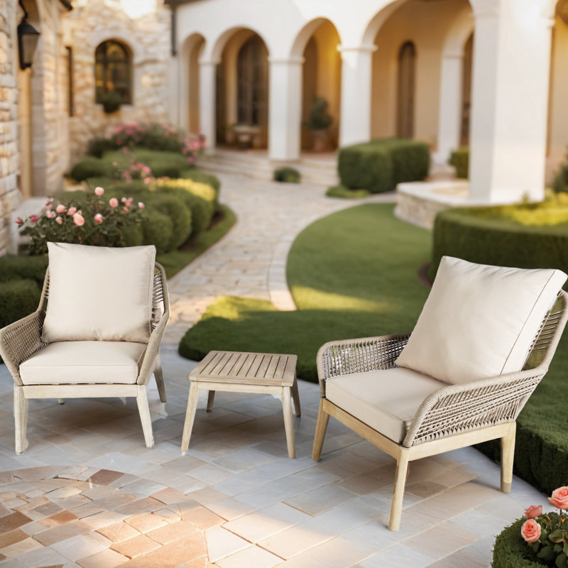 Acacia 3 - Piece Patio Conversation Sets With Cushions