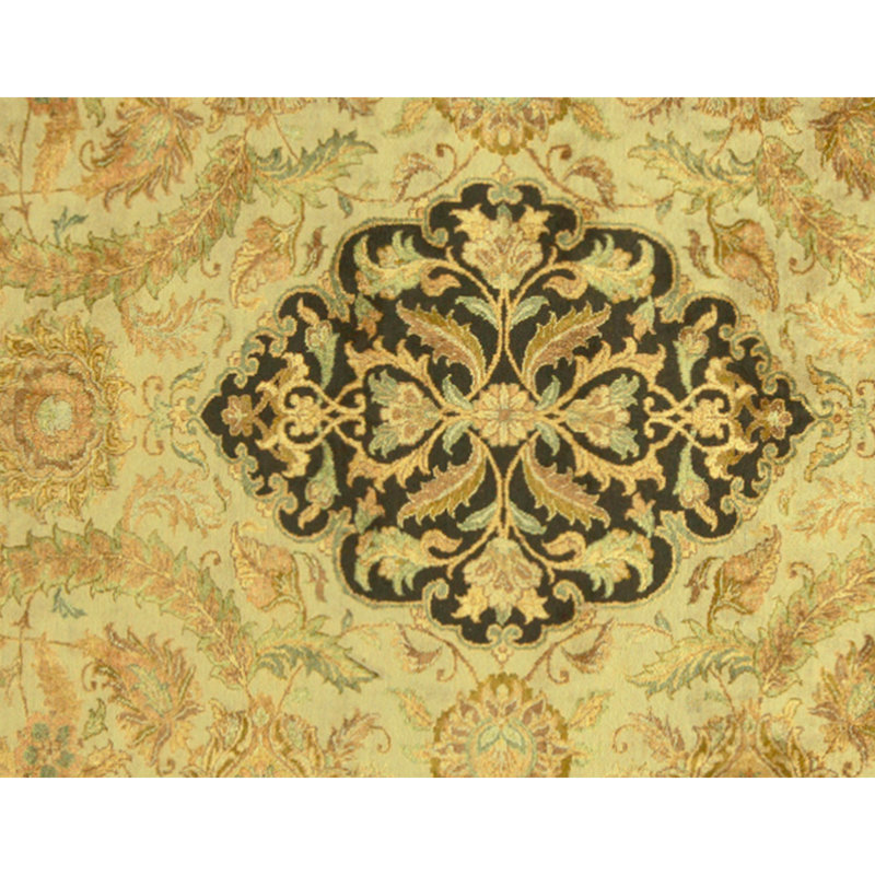 High-Quality Hand-Knotted Grey And Black Area Rug