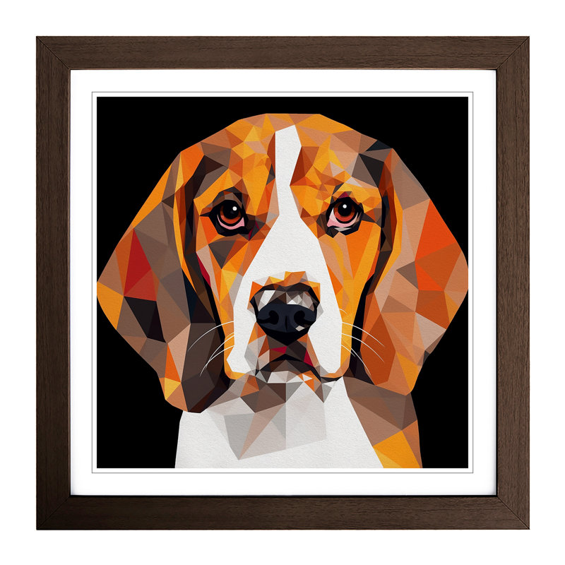 Single Picture Frame Print on Wood, Walnut