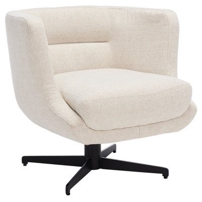 Arnelle Pine Swivel Barrel Chair