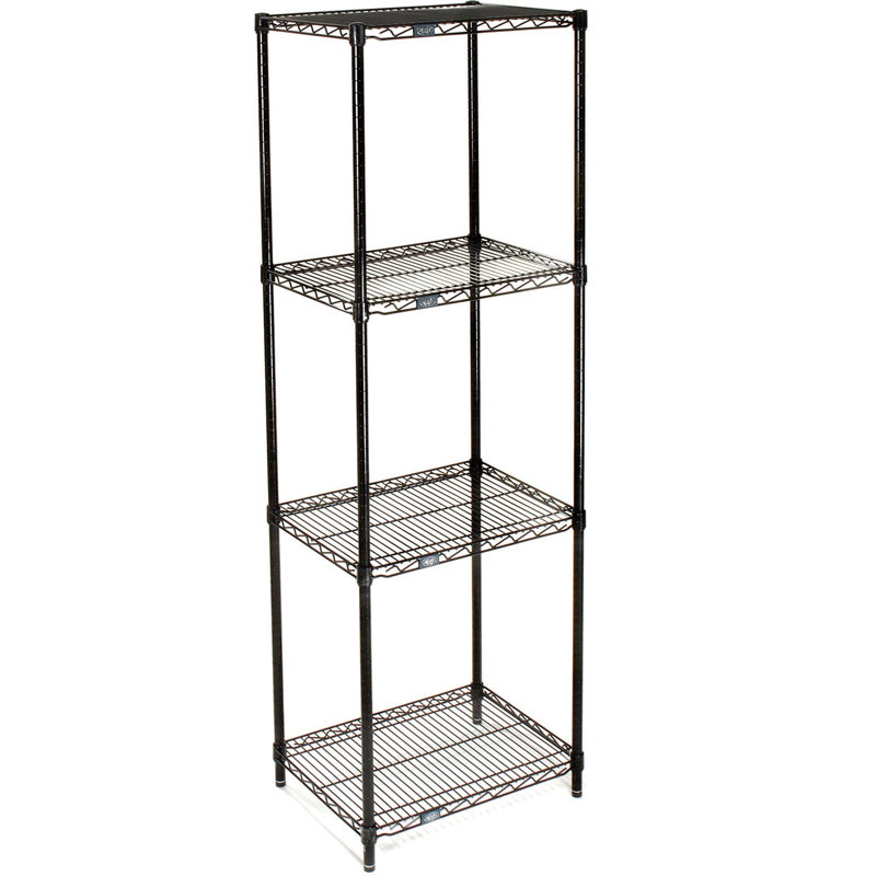 Étagère de démarrage, Époxy noir, H 86 po x l 30 po x P 18 po