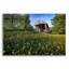 Art mural en verre rouge «Imes Covered Bridge» par Rick Berk par Red Barrel Studio®-966755982