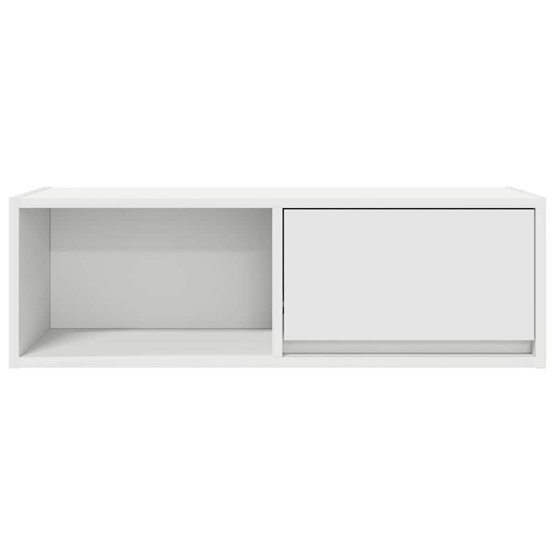 TV Cabinet 80X31x25.5 Cm Engineered Wood, White, 80 cm