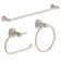 Dia 3 Piece Bath Hardware Set with Toilet Paper Holder, 18 in. Towel Bar, and Towel Ring