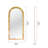 35 in. x 75 in. Natural Stone Arch Framed Mirror