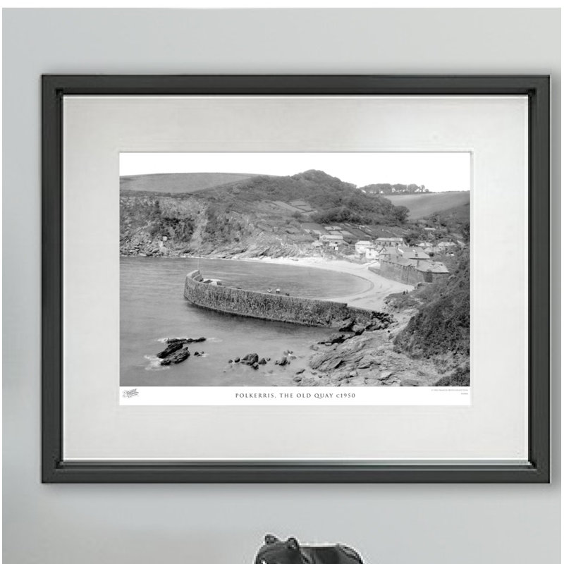 Polkerris, The Old Quay C1950 - Single Picture Frame Print, 45cm H x 60cm W x 2.3cm D