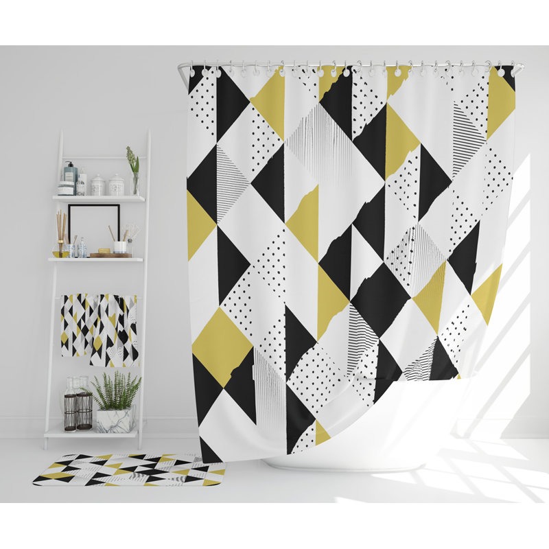Nesrine Polyester Shower Curtain Set