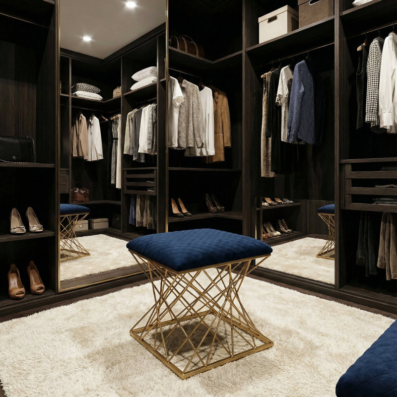 Velvet Ottoman