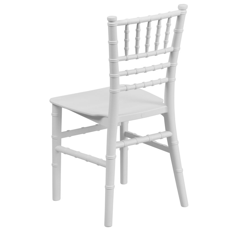Elegant Kids White Resin Chiavari Event Chair Set