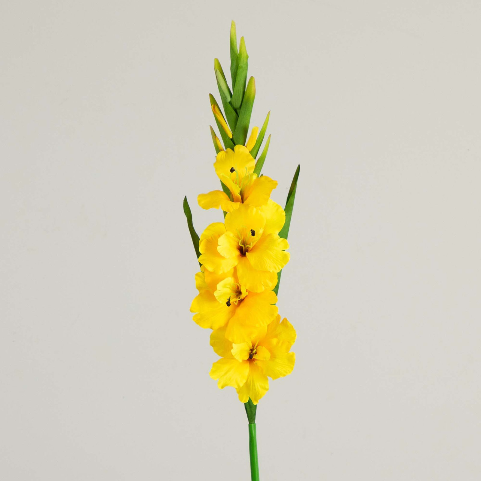 45in. Artificial Gladiolus Flower Stems, Set of 3, Yellow