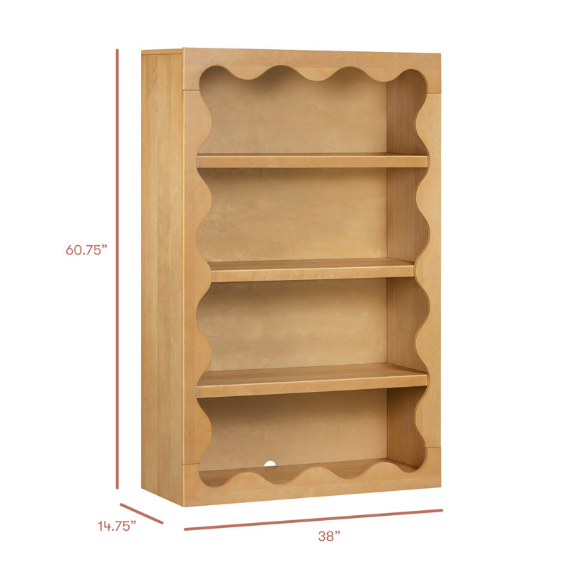 Lido Wave Bookcase, Honey